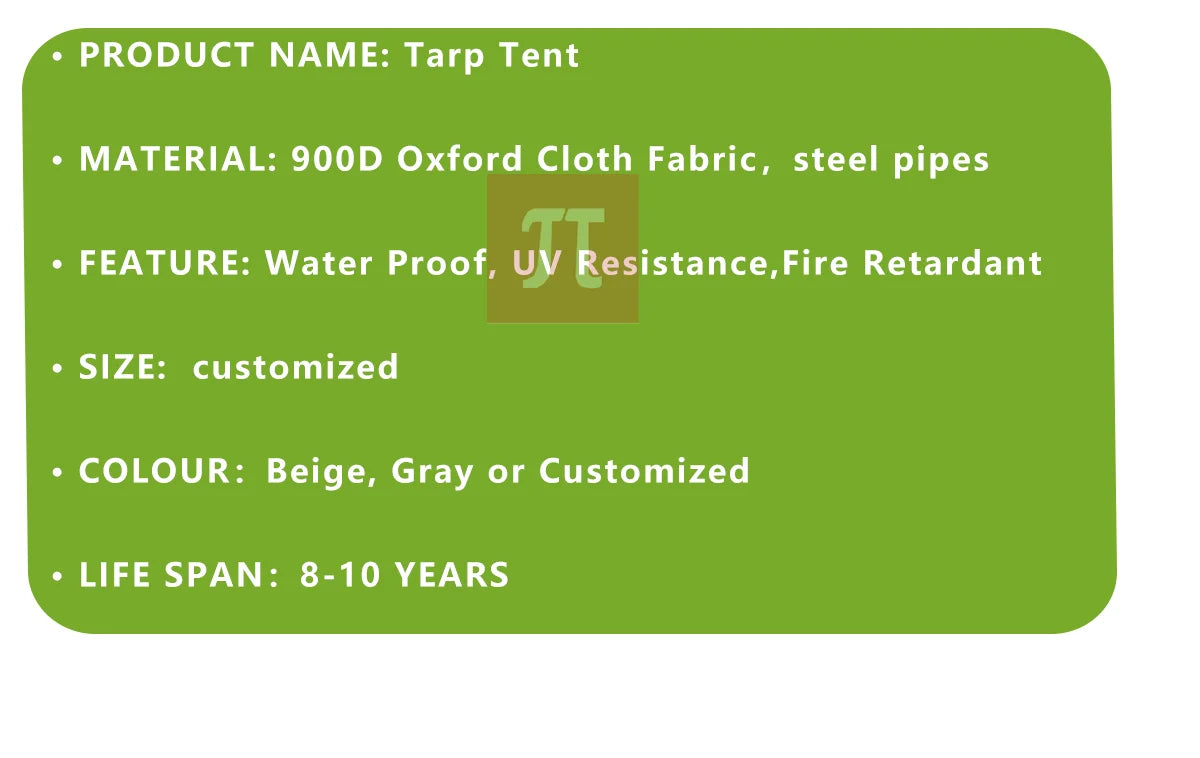 Tente d'extérieur à baldaquin extensible et imperméable, abri solaire en tissu Oxford pour exposition de fêtes de mariage, tente de spectacle commercial Glamping