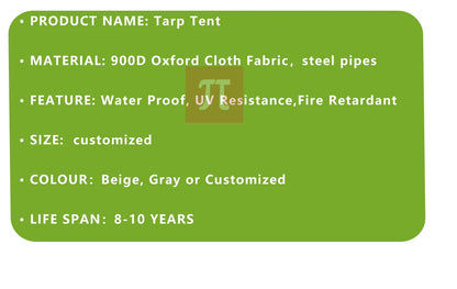 Tente d'extérieur à baldaquin extensible et imperméable, abri solaire en tissu Oxford pour exposition de fêtes de mariage, tente de spectacle commercial Glamping