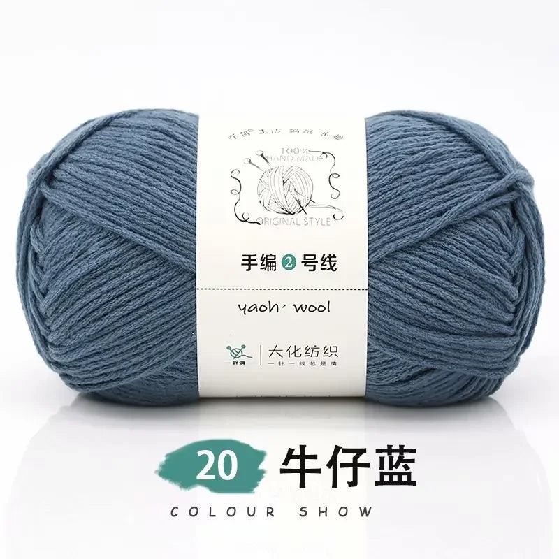 Fil de Coton Crocheté à la Main, 100g, Bricolage, Laine pour Bébé, Écharpe, Veste, Pull