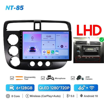 MAMSM-Autoradio pour Honda Civic 7, LHD, RHD, 2000-2006, Android 13, Limitation, Lecteur vidéo, GPS, 4G, Carplay, Auto Stereo, Head Unit