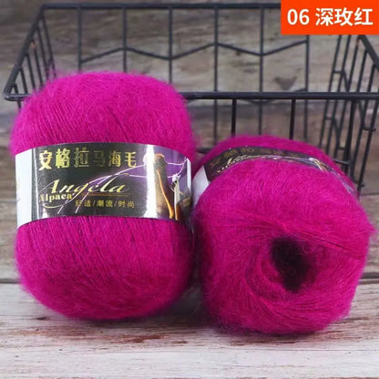 Fil de laine Mohair d'alpaga en peluche pour fil à tricoter, écharpe de pull 40 grammes/boule, fils épais de Lanas doux et chaud gonflés