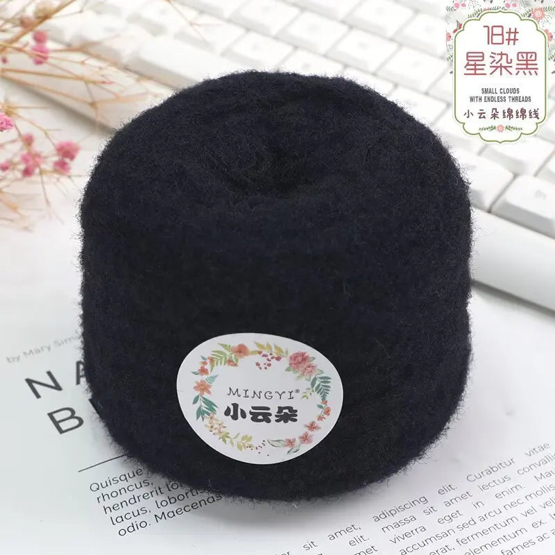 100g/boule 6 brins de fil de coton nuage tissé à la main bricolage gaufre écharpe chapeau bébé fil balle