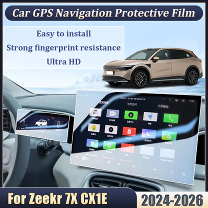 16 et 13.02 pouces pour Zeekr 7X accessoires CX1E 2024 2025 2026 voiture verre trempé GPS écran Film de protection Console centrale