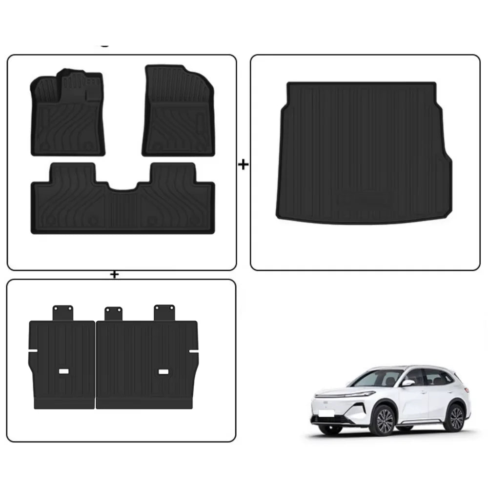 Tapis de sol de voiture pour Geely Galaxy Starship 7 EM-i 2025 2026, protection contre tous temps, coussinets de pieds, doublures de chargement imperméables, accessoires