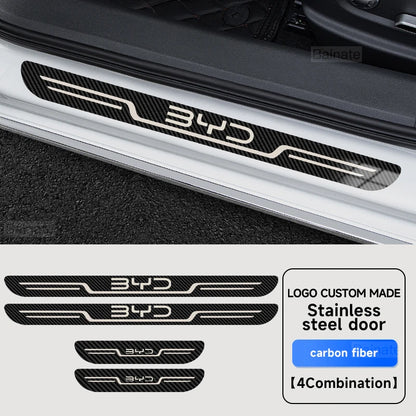 Plaque de seuil de porte de voiture en acier inoxydable, pour BYD Atto 3 Dolphin Seal Tang F3 Dmi Song Yuan EV 2023 2024 Atto 4, accessoires de voiture