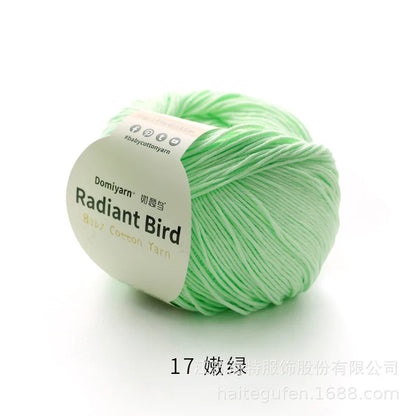 Fil de coton pur 100% biologique, fil pour bébé 50g pour tricoter, crochet et artisanat, crochet tissé à la main, pull, chapeau, fil d'écharpe