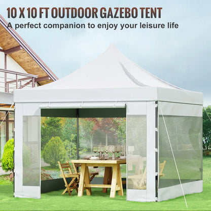 SucceBuy 10x10 Pop Up auvent tente extérieure dix avec parois latérales amovibles et sac à roulettes abri portable instantané pour camp de fête