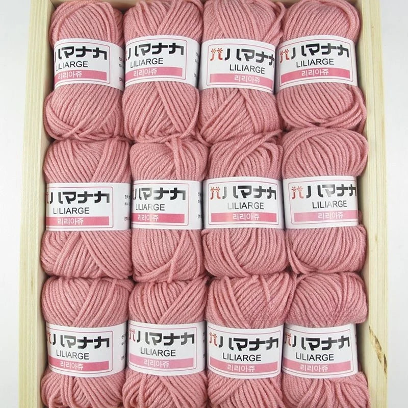 12 pièces 300g fil de lait fait à la main grossier bricolage tissage boule de fil pour pull chapeau écharpe et autres vêtements doux Crochet fil à tricoter
