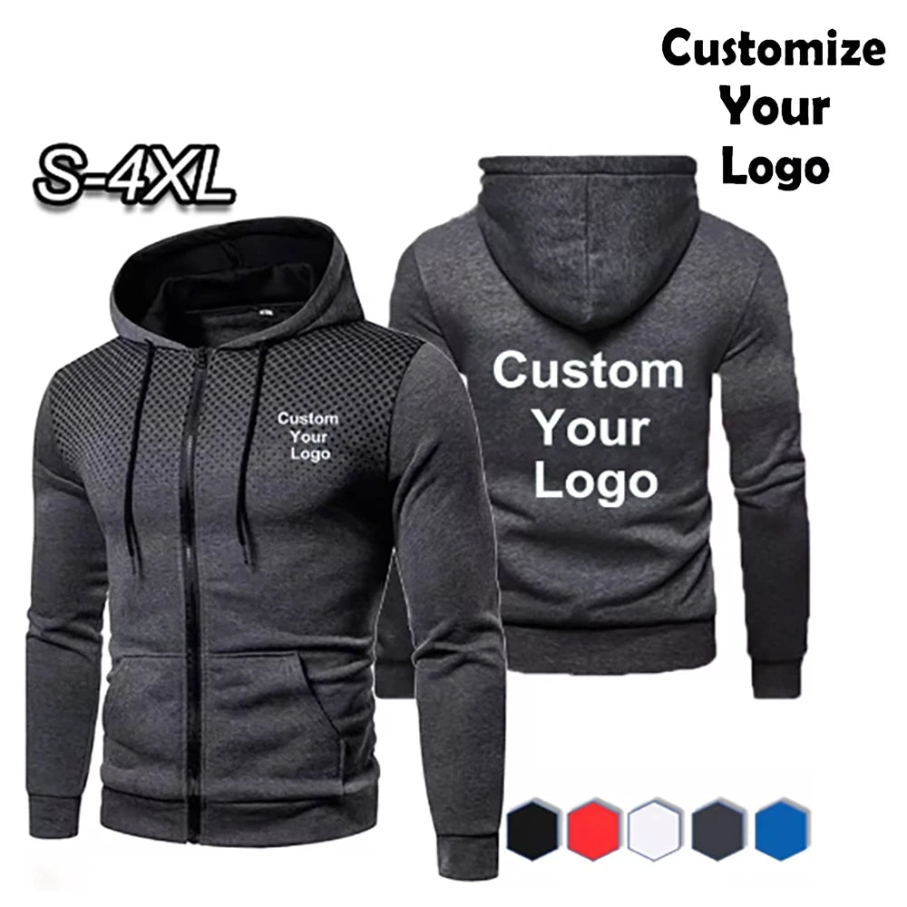 Nouvelle mode personnalisée hommes à capuche décontracté veste à glissière coton laine sweat à capuche chaud vêtements de sport de haute qualité Hip Hop vêtements de sport