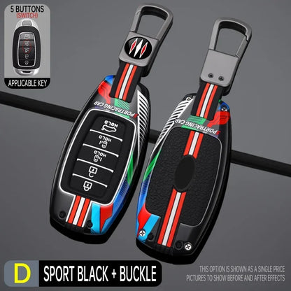 Étui pour clé de voiture en métal, housse pour Hyundai Accent Solaris Sonata Palisade Kona Azera Creta I20 I30 IX35 IX25 Elantra Grandeur Ig