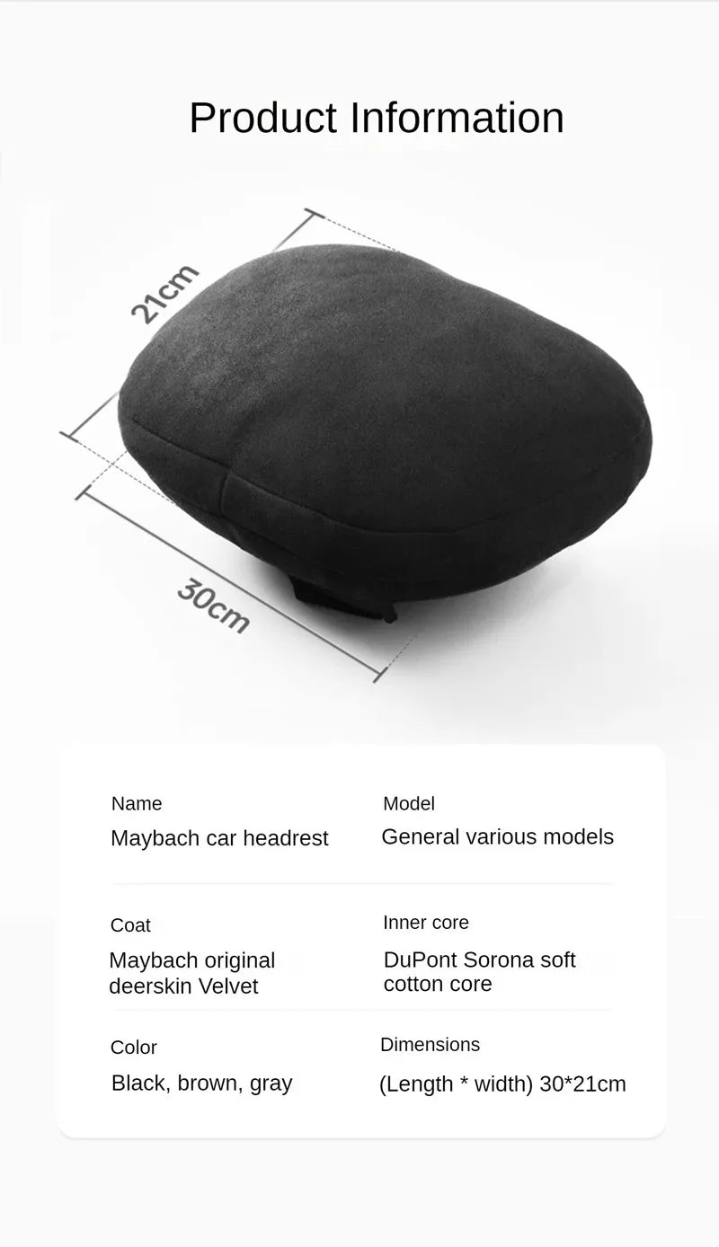 Appui-tête de voiture en coton à mémoire de forme, 2 pièces, Support de cou, accessoires de voiture, classe de siège, doux, universel, réglable, oreiller de voiture, coussin de repos du cou