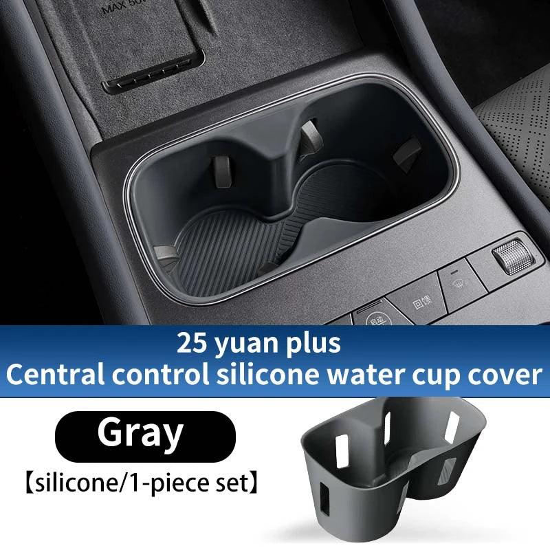Pour Byd Yuan Plus Atto 3 2025 Console centrale de voiture boîte de rangement inférieure résistant aux rayures étui d'organisation en Silicone accessoires