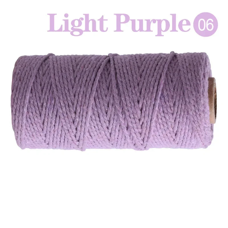 Corde en macramé de 2mm 100M, ficelle de coton, artisanat, couture, tentures murales faites à la main, style bohémien, décoration de maison pour fête de mariage