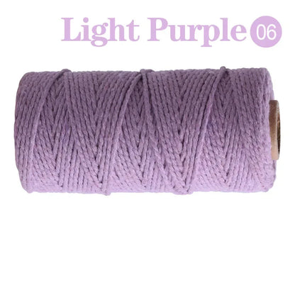 Corde en macramé de 2mm 100M, ficelle de coton, artisanat, couture, tentures murales faites à la main, style bohémien, décoration de maison pour fête de mariage