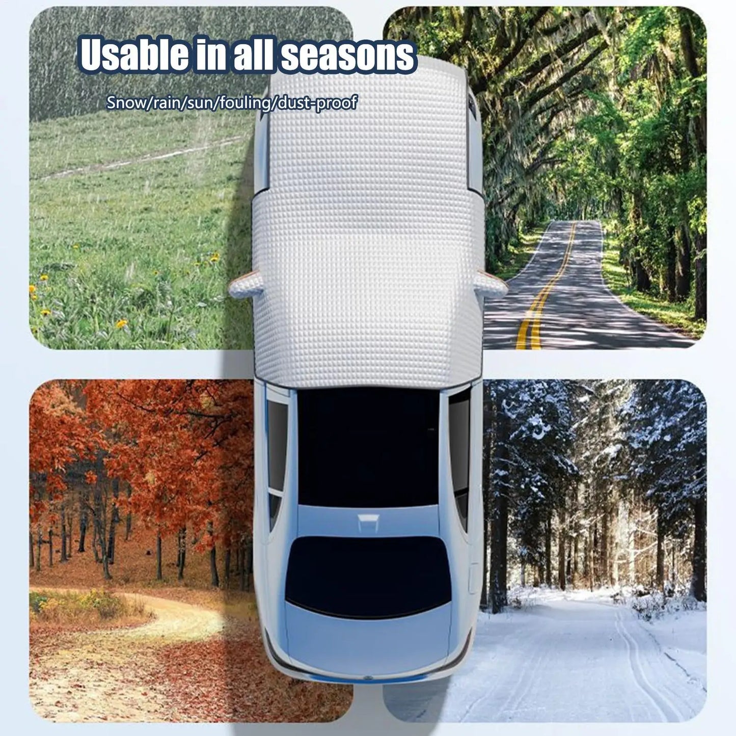 Couverture de neige pour pare-brise de voiture d'hiver, protection Anti-gel, demi-couvercle de voiture, protection contre la glace, pare-soleil pour fenêtre de voiture