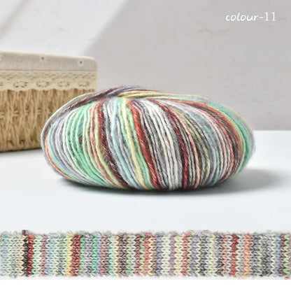Rouleau de fil à gâteau dégradé, 50g/rouleau, bricolage, laine tricotée à la main, fil Mohair, fil de coton, fil doux au Crochet, vêtements, chapeau, écharpe