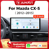Ainavi 12.3 بوصة في راديو السيارة لمازدا CX5 CX-5 2012 2013 2014 2015 لاسلكي Carplay Android Auto كوالكوم 4G مشغل وسائط متعددة للسيارة