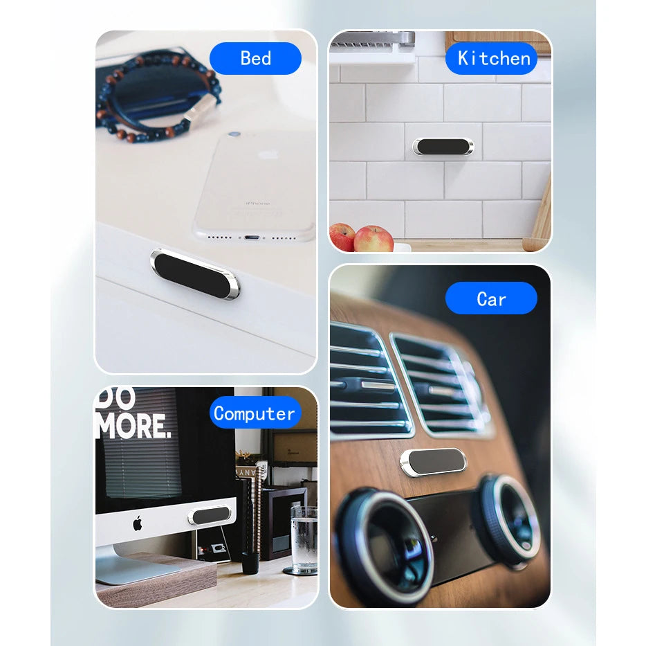 Support de téléphone magnétique pour voiture en forme de Mini bande Simple, accessoires de voiture 9x2.4MMN40, aimants magnétiques puissants, colle Nano-sans marquage