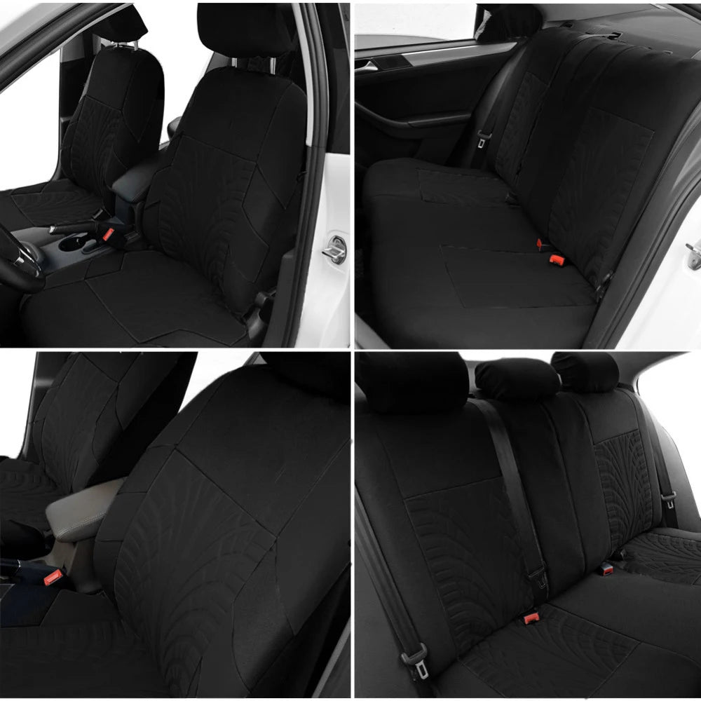 Ensemble de housses de siège de voiture universelles, 2/5 pièces, adaptées à la plupart des housses de voiture avec détails de pneus, adaptées aux housses de siège indépendantes, protection des sièges