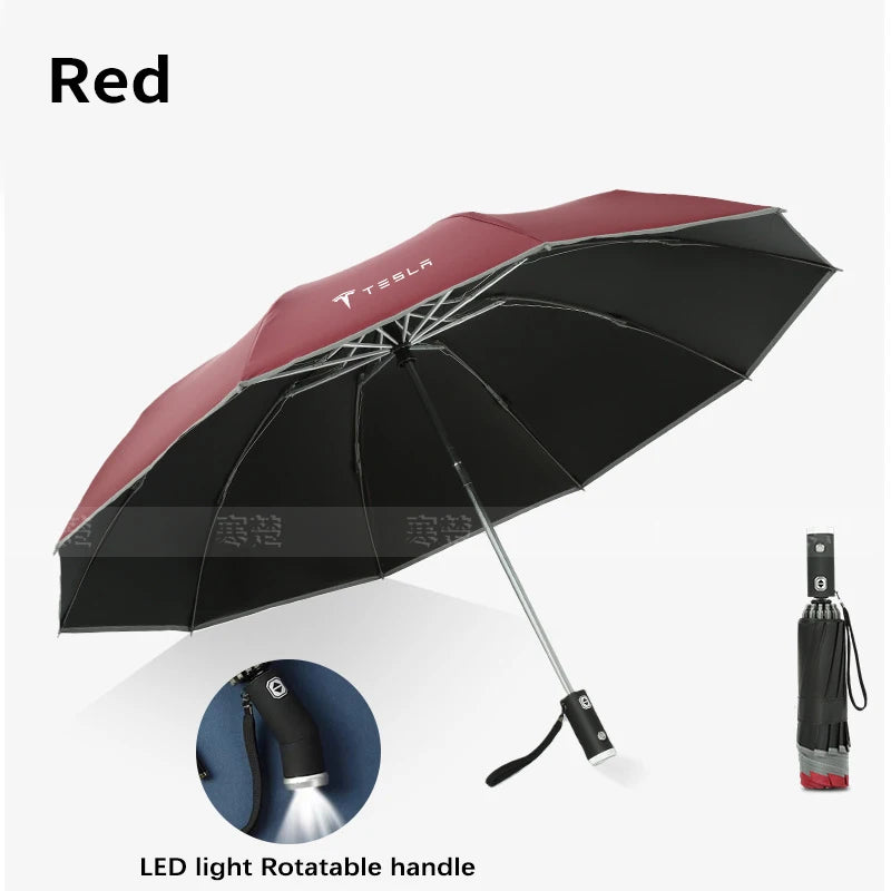 Pare-soleil pliable et automatique pour voiture, lumière Led, coupe-vent, pour Tesla modèle 3 modèle Y modèle S modèle X Cybertruck Beast Roadster