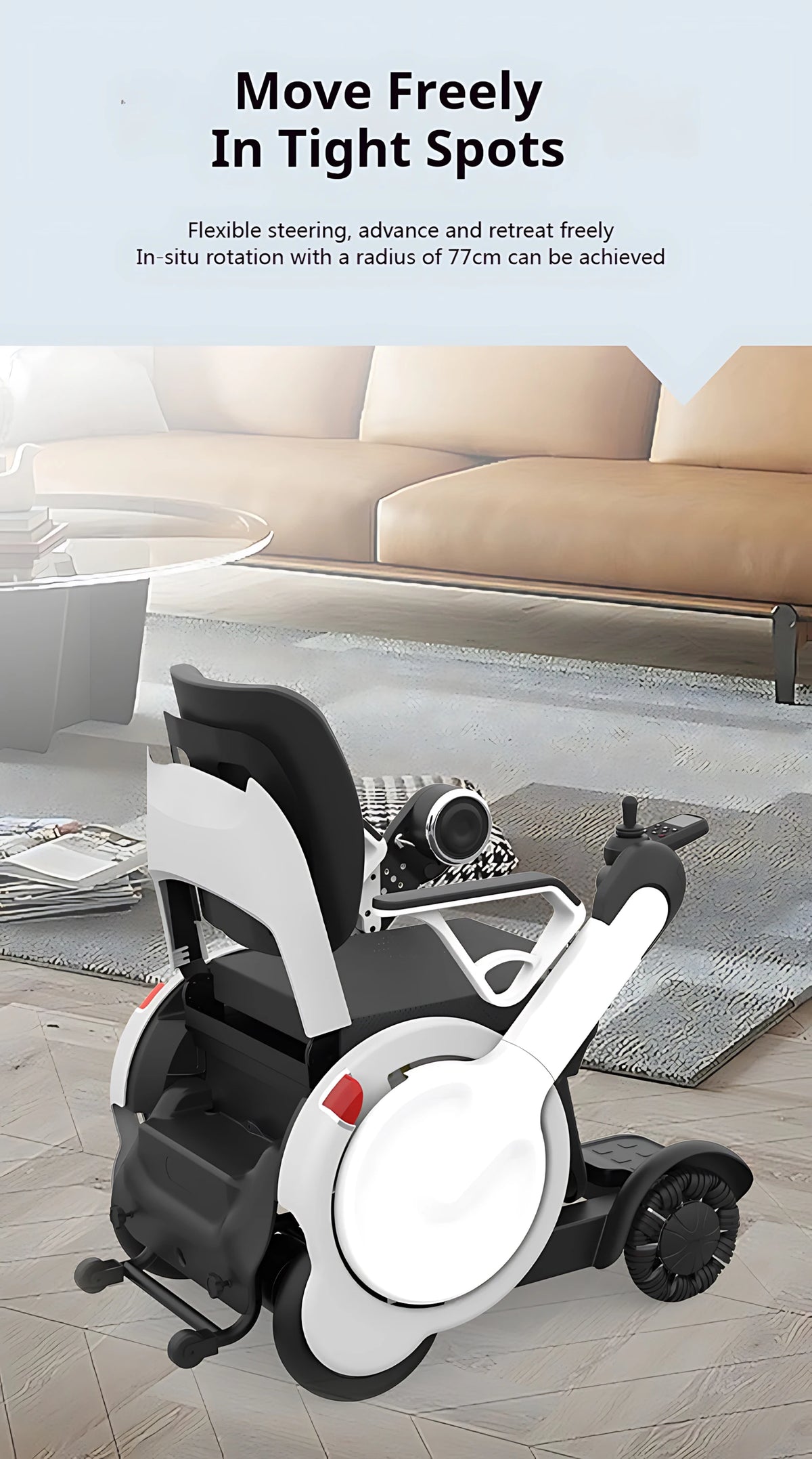Fauteuil roulant électrique intelligent entièrement automatique haut de gamme pour personnes âgées et handicapées
