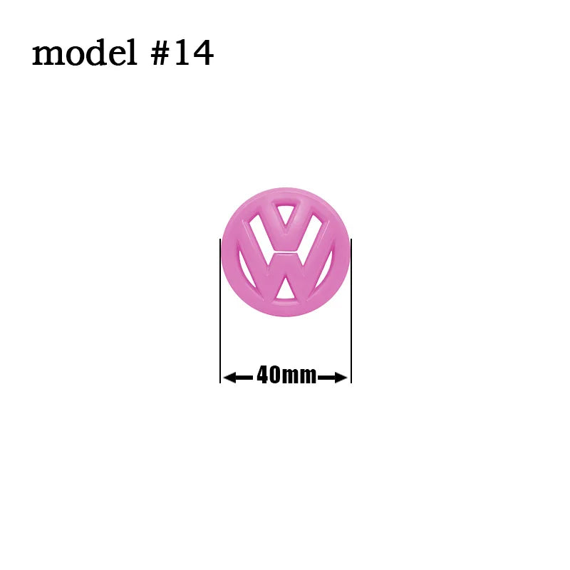 Autocollant emblème de volant de voiture ABS 40mm 61mm, pour Volkswagen VW GTI Polo Golf Caddy Jetta Sharan Passat Logo Badge accessoires