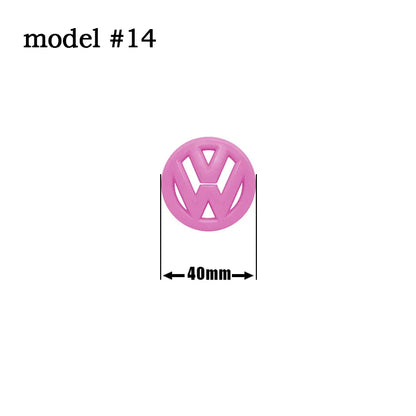 Autocollant emblème de volant de voiture ABS 40mm 61mm, pour Volkswagen VW GTI Polo Golf Caddy Jetta Sharan Passat Logo Badge accessoires