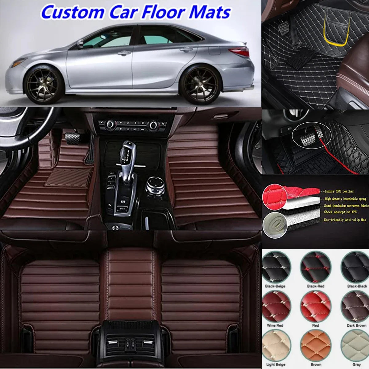 Pour Lynk & Co Z10 Z20 900 tapis de sol de voiture personnalisés tapis Auto en cuir PU imperméable pied Coche accessoire revêtement de sol