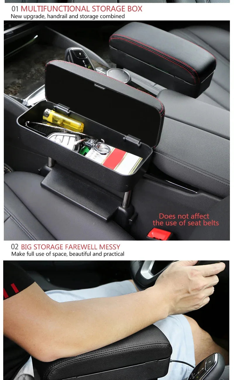 BLALION – Support d'accoudoir, repose-coude, extension d'accoudoir avec organisateur de rangement de Console, hauteur réglable, boîte d'accoudoir, accessoire