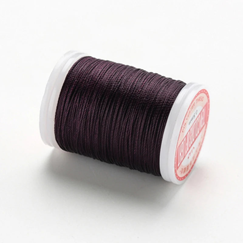 Fil à coudre rond ciré en Polyester, 0.4/0.5/0.6MM, accessoires de bricolage, artisanat du cuir, fil ciré, cordes enduites de cire, livraison directe