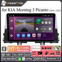 Autoradio Android 9 pouces pour KIA Morning 3 Picanto 2016 2017 2018 2019 2020 - 2023, GPS stéréo Carplay Autoradio DAB WIFI DSP RDS