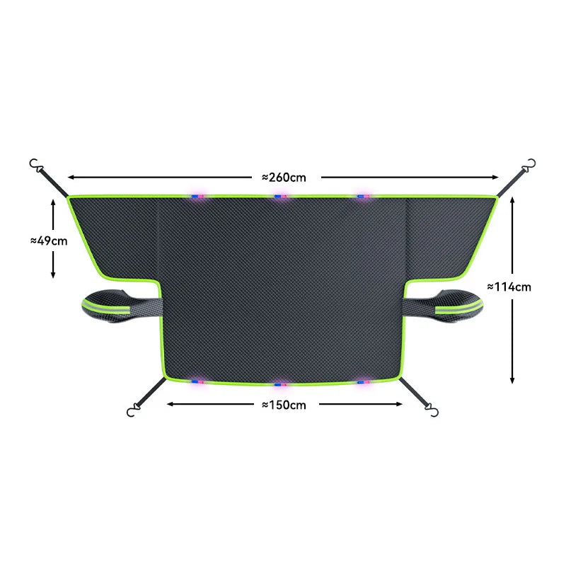 Pare-brise de voiture couverture de neige hiver extérieur fenêtre de voiture bouclier de neige Anti glace/neige/gel pare-brise couverture de protection étendue