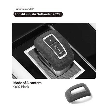 Autocollant de couverture de coffre de changement de vitesse de voiture, en Alcantara, anti-rayures, accessoires de réglage intérieur, pour Mitsubishi Outlander 2023