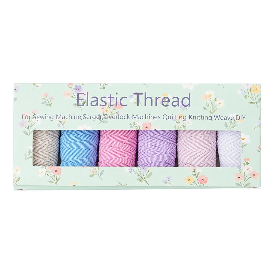 Fil inférieur et fil élastique pour machine à coudre, 0.6mm d'épaisseur, 20 mètres (fil fin en polyester à haute élasticité) avec étiquettes de perles