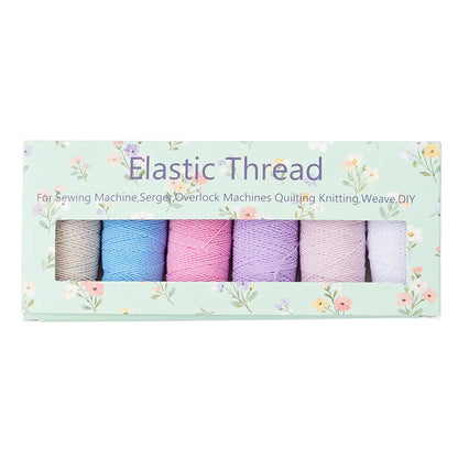 Fil inférieur et fil élastique pour machine à coudre, 0.6mm d'épaisseur, 20 mètres (fil fin en polyester à haute élasticité) avec étiquettes de perles