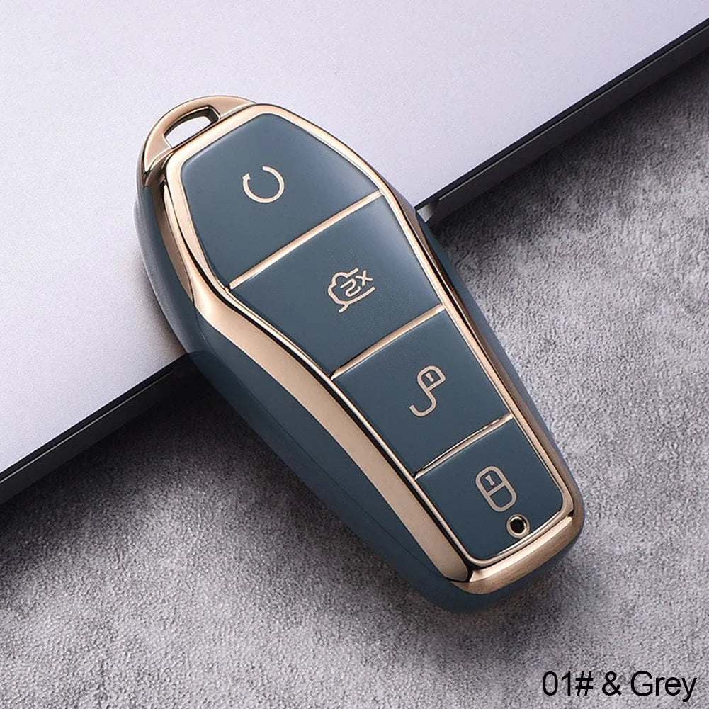 Coque en TPU pour clé de voiture, porte-clé, BYD Atto 3 Han EV DolDave Song PRO Max Tang DM Yuan DolDave E2 Qin PLUS