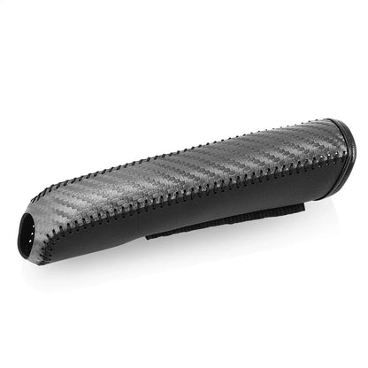 Housse de frein à main en cuir et Fiber de carbone pour voiture, manchon de Protection, accessoires d'intérieur de voiture