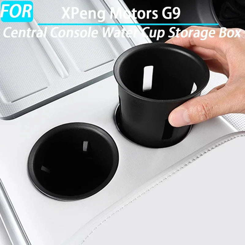 Boîte de rangement pour gobelet à eau pour console centrale de voiture, accessoires intérieurs, XPeng G9, 2024