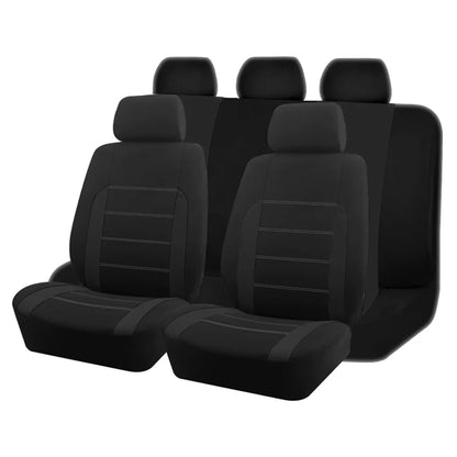 AUTO PLUS-Ensemble de Housses de Siège de Voiture Universelles en Polyester, Protection en Tissu Uni Bicolore, Accessoires Automobiles