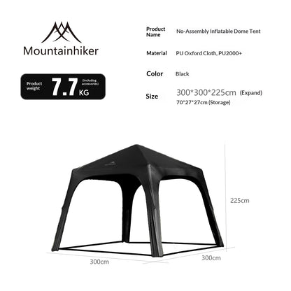 Tente dôme gonflable portable imperméable pour le camping en plein air Mountainhiker, grande capacité pour plusieurs personnes, auvent de parc, auvent de pique-nique