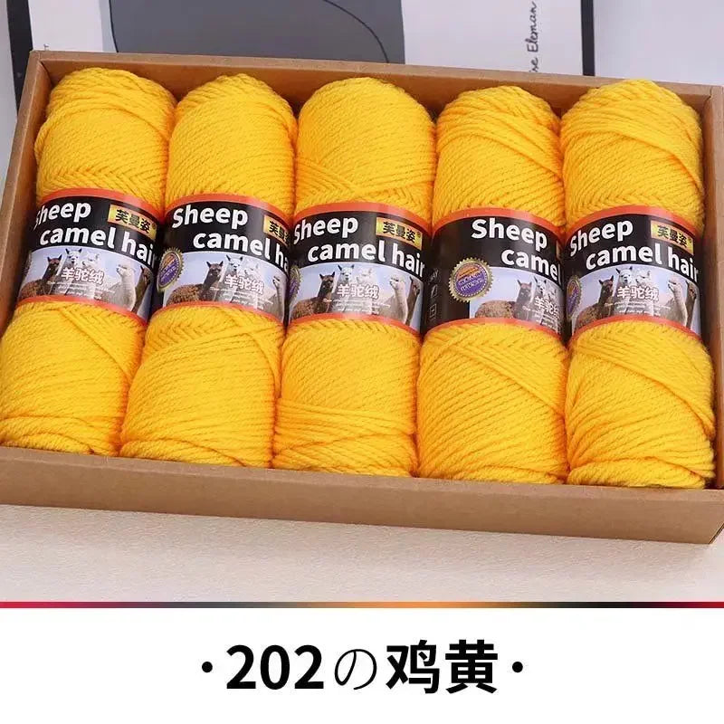 Fil de cachemire épais pour Crochet, tricot à la main, pull, écharpes, manteaux, chapeau, gants, bricolage, fil de laine d'alpaga doux et chaud, 500 g/ensemble