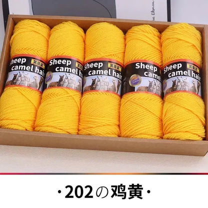 Fil de cachemire épais pour Crochet, tricot à la main, pull, écharpes, manteaux, chapeau, gants, bricolage, fil de laine d'alpaga doux et chaud, 500 g/ensemble
