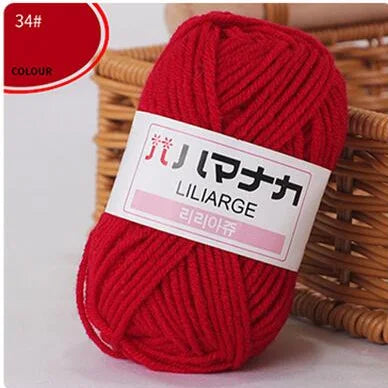 Fil de laine à tricoter en coton doux et doux pour bébé, fil de velours en fibres épaisses, fil de laine à tricoter à la main pour pull de bricolage