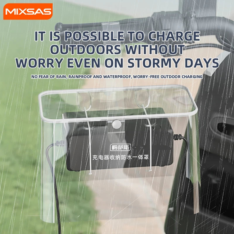 MIXSAS – sac étanche pour chargeur de voiture électrique en PVC, sac polyvalent pour chargeur EV, housse de protection contre la pluie, prise extérieure, boîte de protection anti-poussière