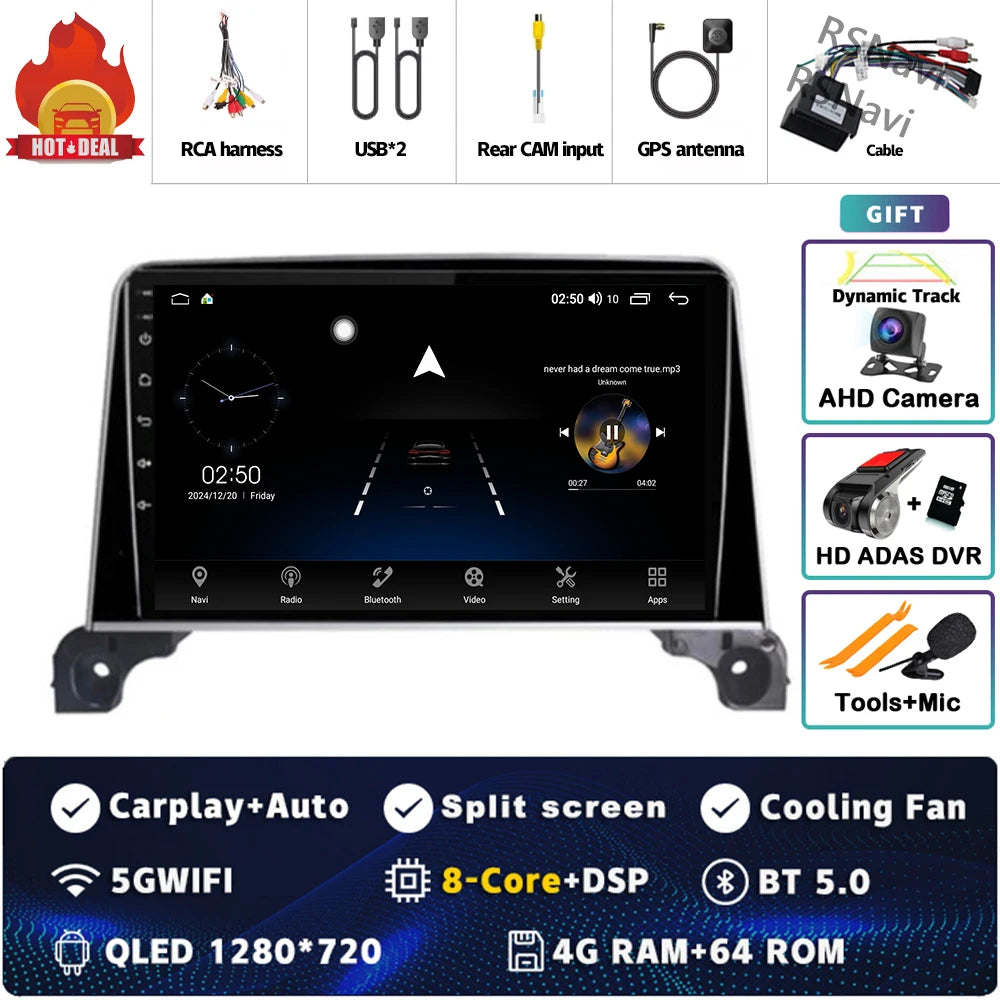 Autoradio Android 15 Carplay pour Peugeot 5008 4008 3008 2017 2018 2019 2020 lecteur vidéo multimédia Navigation GPS stéréo DVD BT