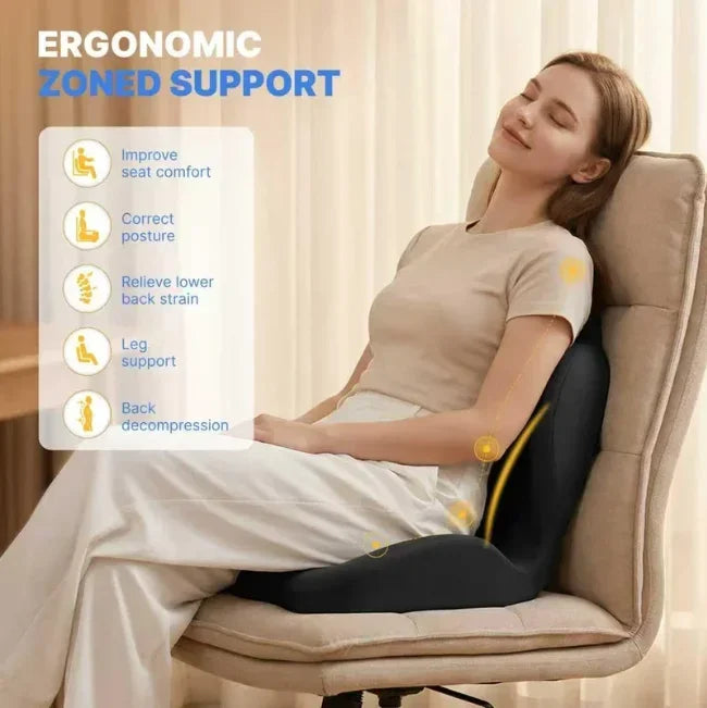 Coussin ergonomique pour le coccyx en mousse à mémoire de forme, soulagement de la douleur sciatique, correction de la posture, pour la maison, le bureau, la voiture, le fauteuil roulant
