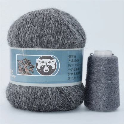Fil de fourrure de vison pour fils pour tricoter et Crochet, fil de t-shirt en dentelle à 2 plis pour tricoter à la main, couture, 1 écheveau 340 M 50 + 20g