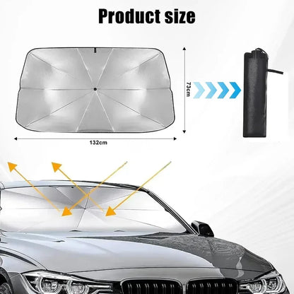 Pare-soleil avant de voiture 2025, pare-soleil de voiture pliable, pare-soleil de parapluie de voiture pour la protection et l'isolation UV, pare-soleil de parapluie avant