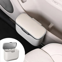 Poubelle de voiture 1 pièce, poubelle de voiture, seau de rangement, organisateur de rangement de voiture, compartiment arrière de porte avant de siège, boîte d'articles divers, poubelle multifonctionnelle en cuir microfi