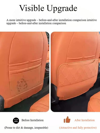 Tapis Anti-coup de pied pour siège arrière BYD Sealion 7 Sea Lion 07 EV 2024 2025, couleur de voiture originale, tapis Anti-coup de pied en cuir